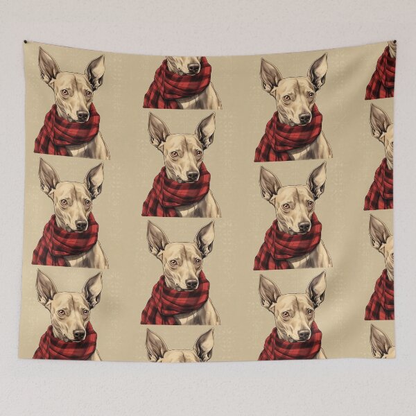 Item preview, Pharaoh Hound Christmas Plaid Watercolor designed and sold by rafaeltto.