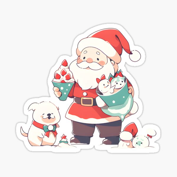  Dohia Christmas Stickers Merry Christmas Santa