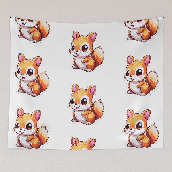 Item preview, Adorable Kawaii Squirrel - Cute Cartoon Squirrel Design designed and sold by UnplainShirt.