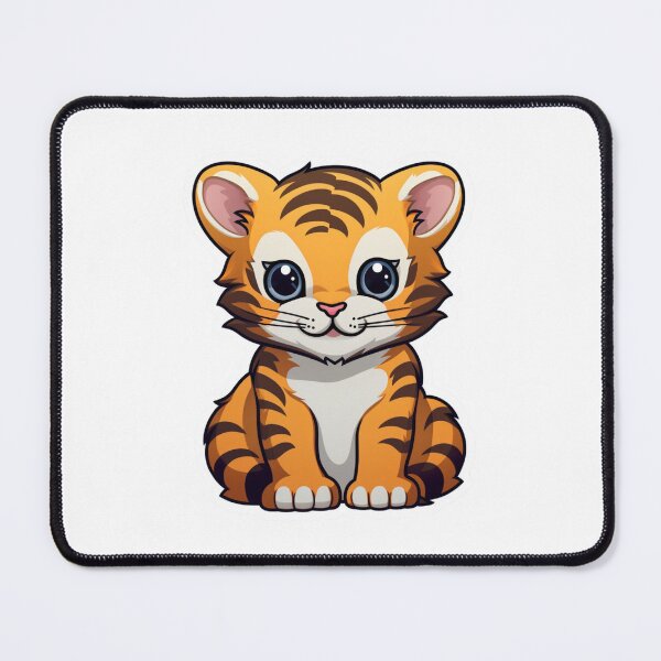 Item preview, Adorable Kawaii Tiger - Cute Cartoon Wildlife Art designed and sold by UnplainShirt.