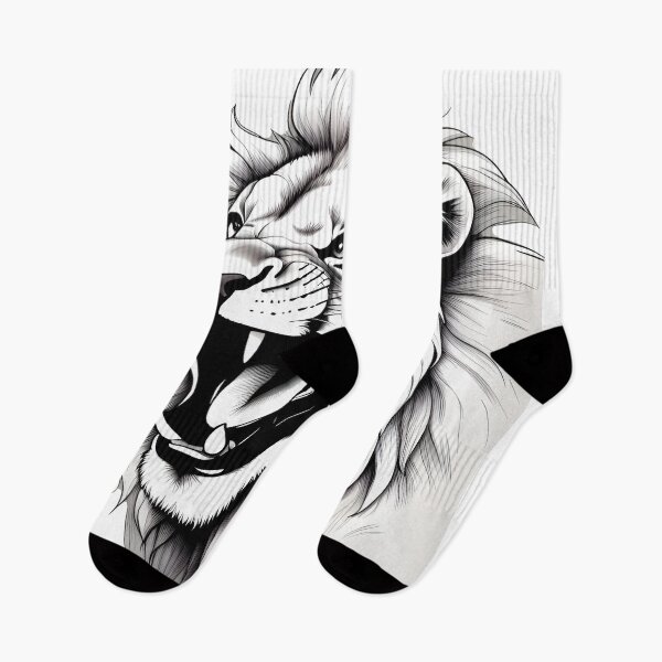 Item preview, Roaring Lion (Black and White) designed and sold by Mister-Mouse.