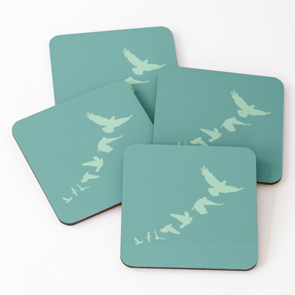Item preview, Flying Birds Ascending in Blue designed and sold by Foxalla.