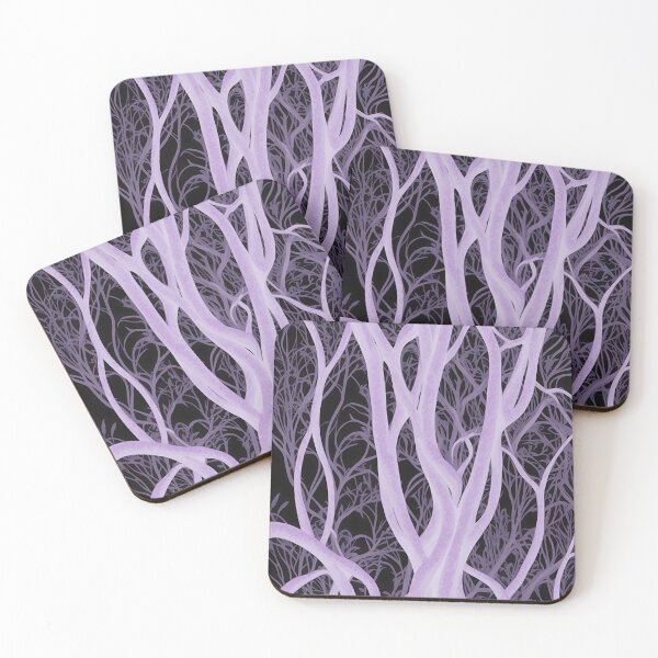 Item preview, Neon Purple huge branches vines in black background designed and sold by Carlos Gudino.
