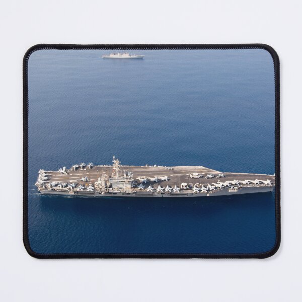 Item preview, STK109436M-USS Theodore Roosevelt Indian frigate Shivalik transit the Indian Ocean. designed and sold by StocktrekImages.