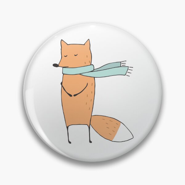 Item preview, Fox Wearing a Blue Scarf designed and sold by PrancingPumpkin.