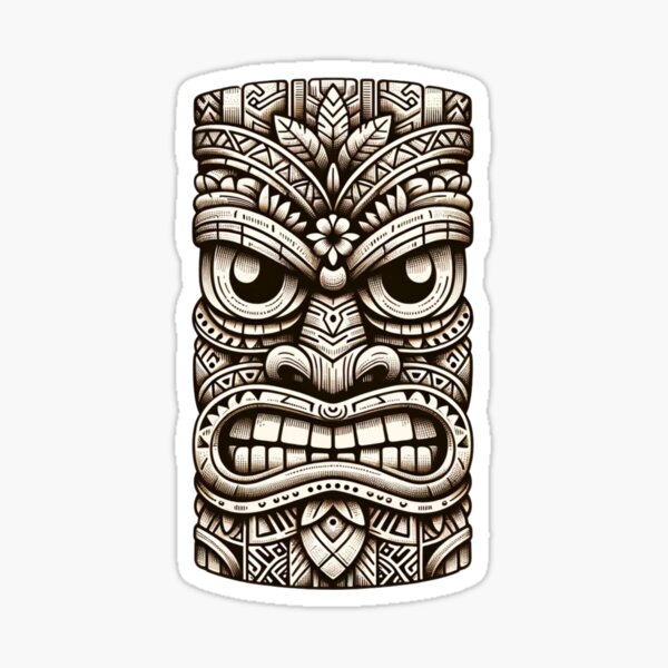 Autocollant fleur hawai sticker tribal - ref 010619 - Stickers Autocollants  personnalisés