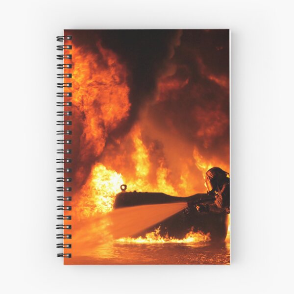 Item preview, STK109434M-Aircraft rescue and firefighting Marines extinguish a fuel fire. designed and sold by StocktrekImages.