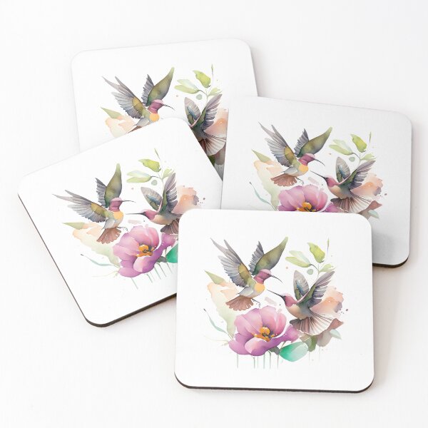 Item preview, hummingbirds flying arround the flowers designed and sold by 1988Design.