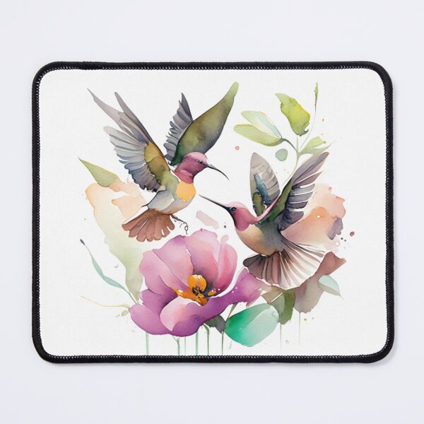 Item preview, hummingbirds flying arround the flowers designed and sold by 1988Design.