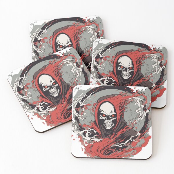 Item preview, Red hooded skull designed and sold by Felix-Designer.