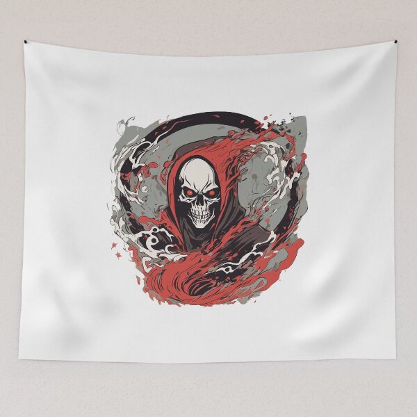 Item preview, Red hooded skull designed and sold by Felix-Designer.
