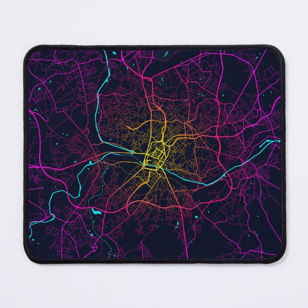 Item preview, Charleroi City Map of Walloon, Belgium - Neon designed and sold by deMAP.