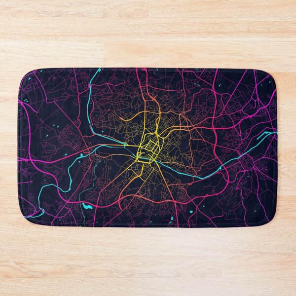 Item preview, Charleroi City Map of Walloon, Belgium - Neon designed and sold by deMAP.
