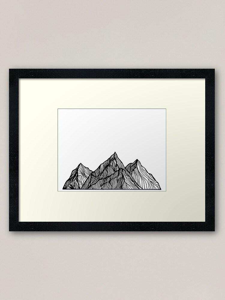 Abstract Mountain Scene Framed Art Print By Epooch Redbubble
