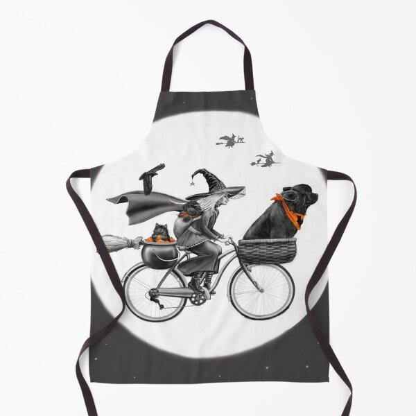 Item preview, Witch and newfies on a Bike designed and sold by Patricia Reeder Eubank.