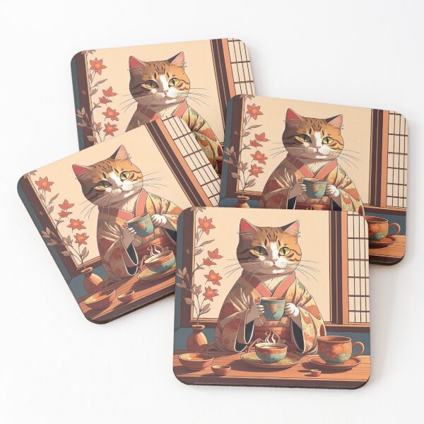 Item preview, Cat Drinking Tea designed and sold by Tavo04rodriguez.