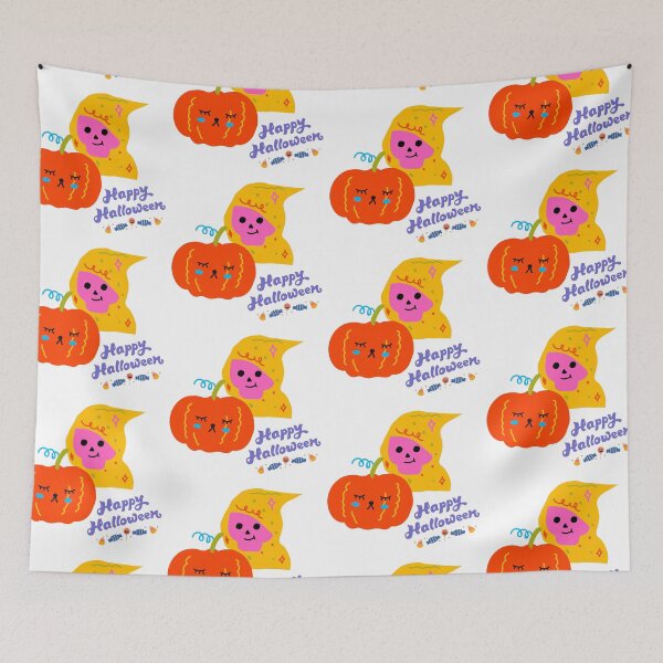 Item preview, happy helloween cute pumpkin ghost designed and sold by ichirochen.