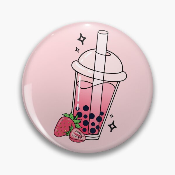 Item preview, Strawberry Boba Drink Drawing designed and sold by StarRando.