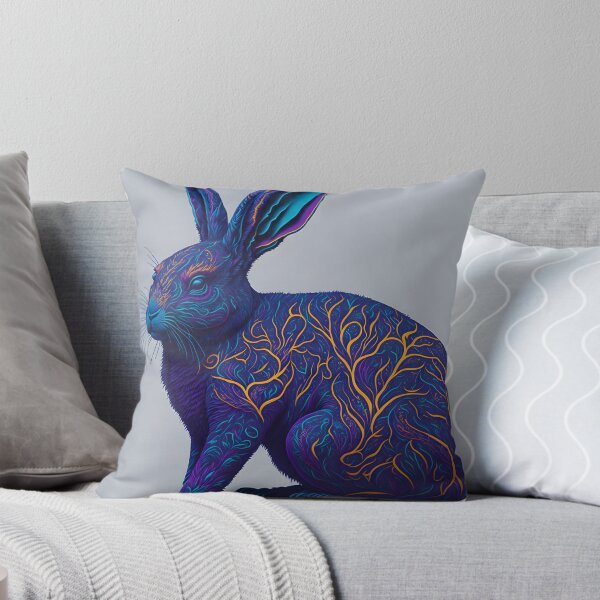 Item preview, "Discover Stunning Rabbit Vector Art in Vibrant Fluorescent Colors with Intricate Detail." designed and sold by Best-Art-32.