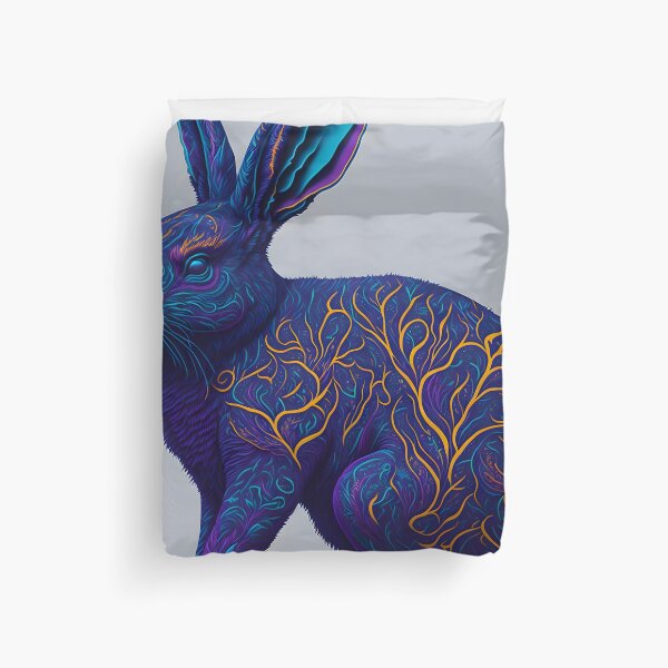 Item preview, "Discover Stunning Rabbit Vector Art in Vibrant Fluorescent Colors with Intricate Detail." designed and sold by Best-Art-32.