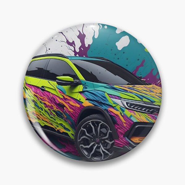 Item preview, "Discover Stunning Honda HRV Vector Art in Vibrant Fluorescent Colors - The Ultimate Artwork Collection for Auto Enthusiasts!" designed and sold by Best-Art-32.