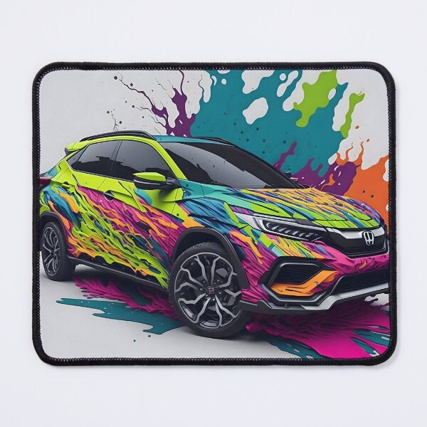 Item preview, "Discover Stunning Honda HRV Vector Art in Vibrant Fluorescent Colors - The Ultimate Artwork Collection for Auto Enthusiasts!" designed and sold by Best-Art-32.