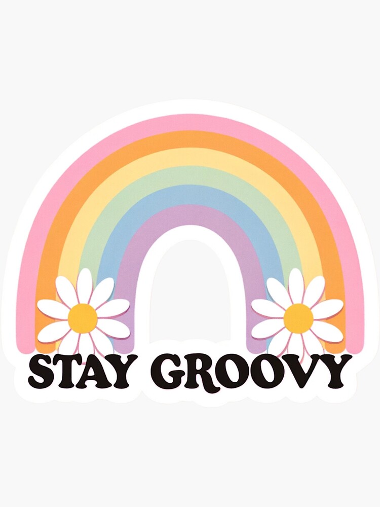 Stay Groovy Rainbow Decal