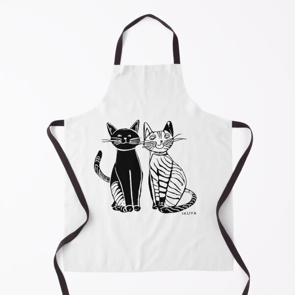 Item preview, Two cats, white and black designed and sold by ikuyasuzuki.