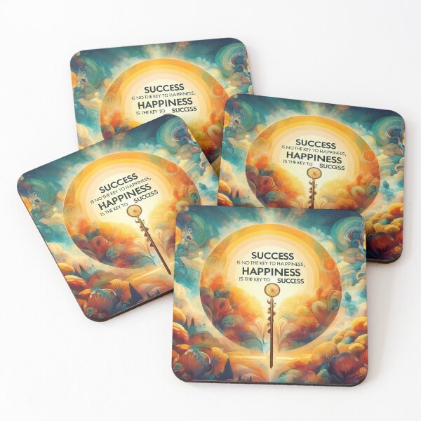 Item preview, Personalized products with text: Success is not the key to happiness, happiness is the key to success designed and sold by ShoppingKazkar.
