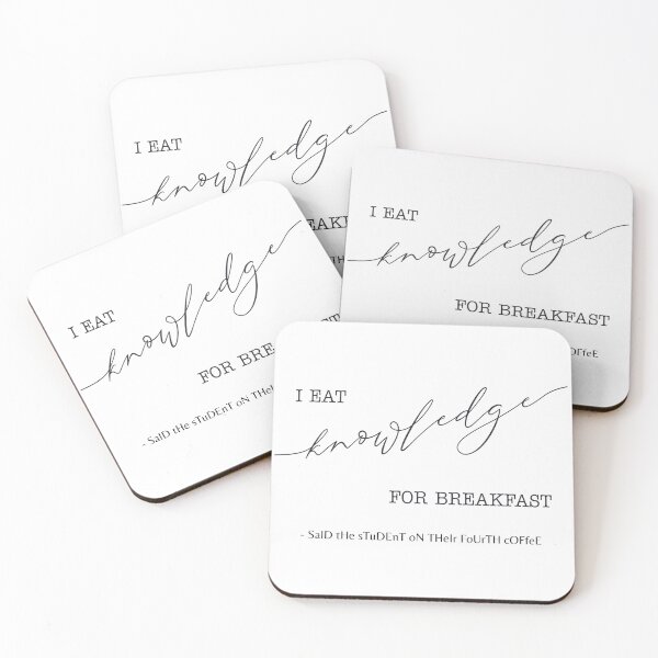 Item preview, I Eat Knowledge For Breakfast. Student Coffee Joke designed and sold by Par Anne Q.