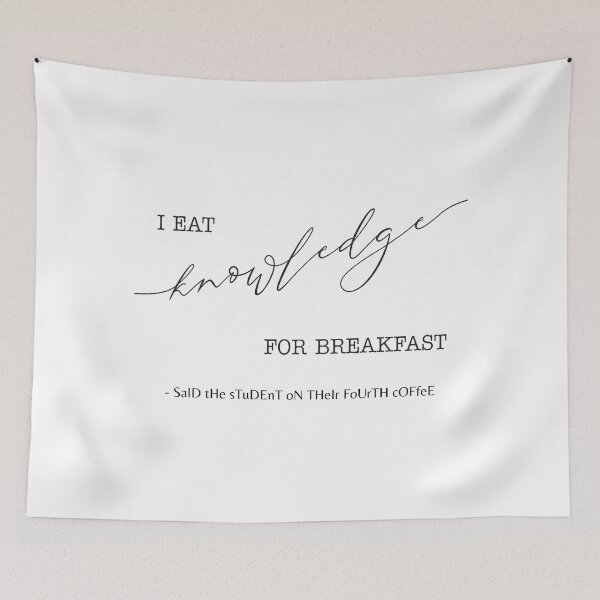 Item preview, I Eat Knowledge For Breakfast. Student Coffee Joke designed and sold by Par Anne Q.