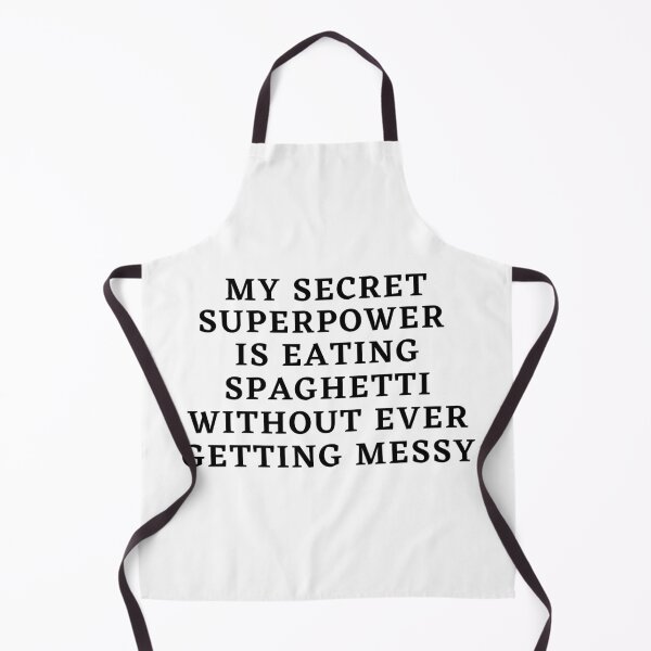 Item preview, My secret Superpower is eating Spaghetti Text in Black #1 designed and sold by AIrtisticPrints.