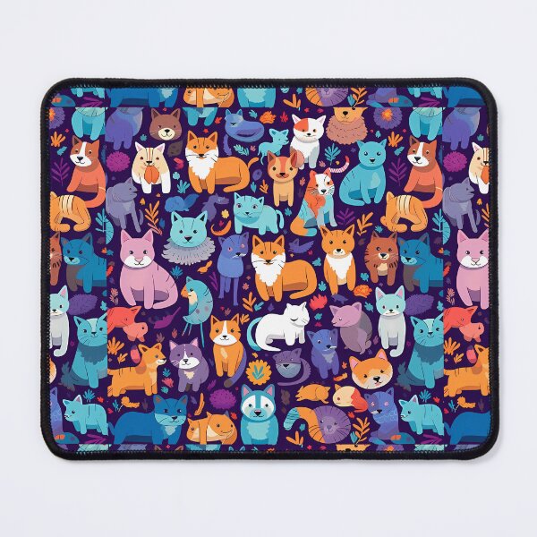 Item preview, The puppies and meows in the purple ground designed and sold by beatriceJHS.