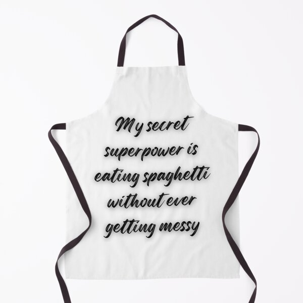 Item preview, My secret Superpower is eating Spaghetti Text in black #2 designed and sold by AIrtisticPrints.