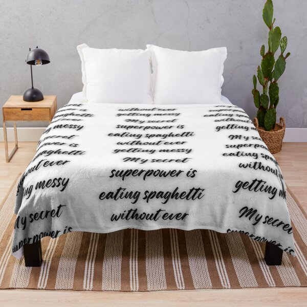 Item preview, My secret Superpower is eating Spaghetti Text in black #2 designed and sold by AIrtisticPrints.