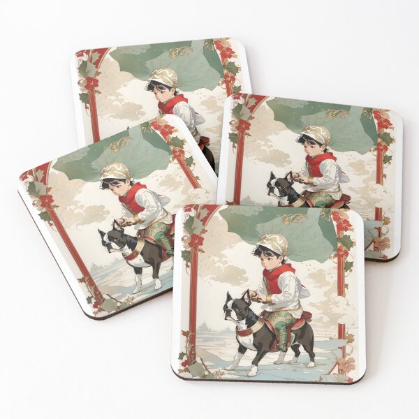 Item preview, Christmas Boston terrier  designed and sold by shaiyakeisky.