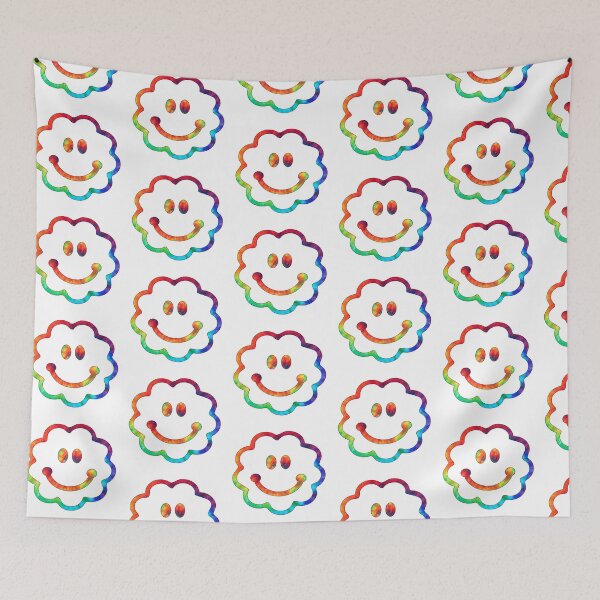Item preview, Cute Tie Dye Anime Cartoon Happy Face Doodle designed and sold by stareongroup.