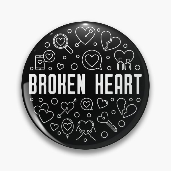 Item preview, Broken Heart creative round outline design for Broken Hearted designed and sold by venomousvector.