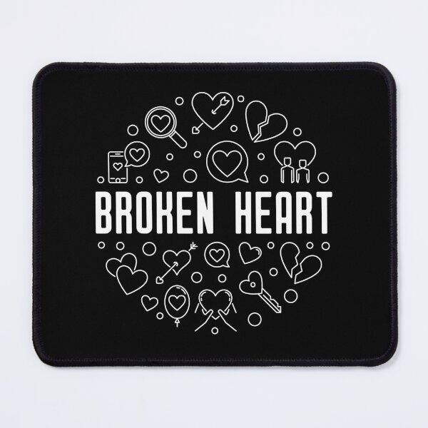 Item preview, Broken Heart creative round outline design for Broken Hearted designed and sold by venomousvector.