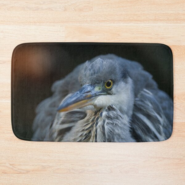 Item preview, The Intense Gaze of a Grey Heron in Close-Up designed and sold by rawshutterbug.