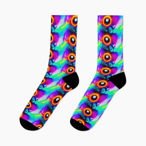 Item preview, RGB Stylized Super colorful Cat Head Graphic designed and sold by PopcultureModa.