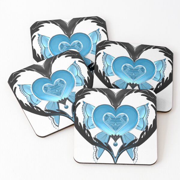Item preview, Blue heart motif with black ribbon designed and sold by ibeosart.