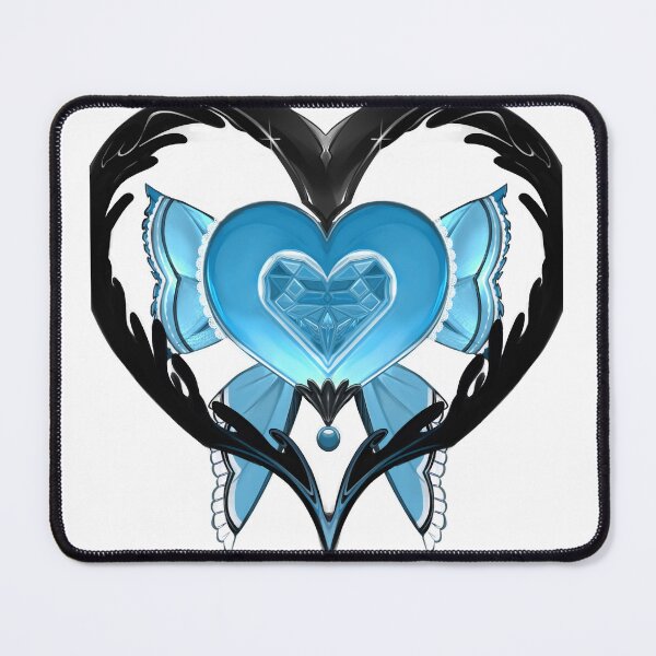 Item preview, Blue heart motif with black ribbon designed and sold by ibeosart.