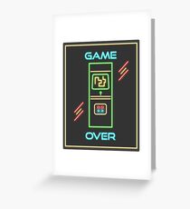 Video Game 80s Neon Sign Greeting Card