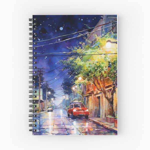 Item preview, Night city watercolor art 002 designed and sold by 2ilver.
