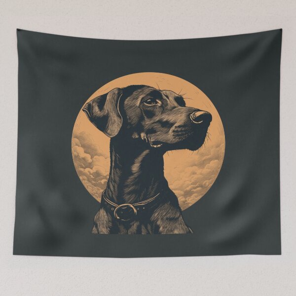 Item preview, Azawakh Vintage. Night walk under the moon. designed and sold by LoversCovers.