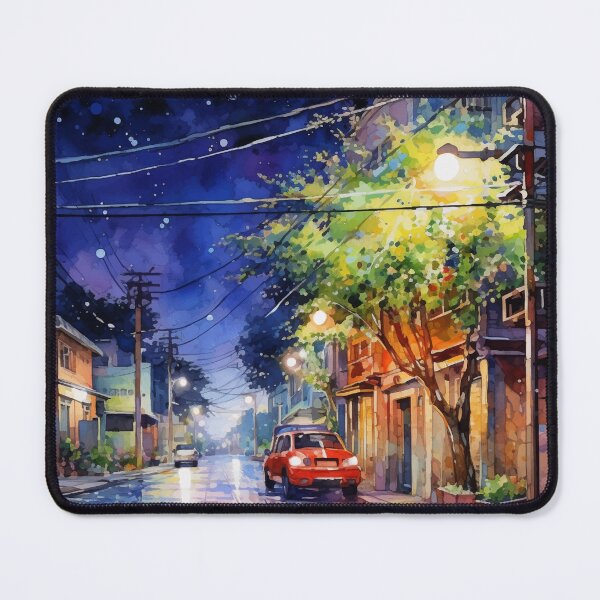 Item preview, Night city watercolor art 002 designed and sold by 2ilver.