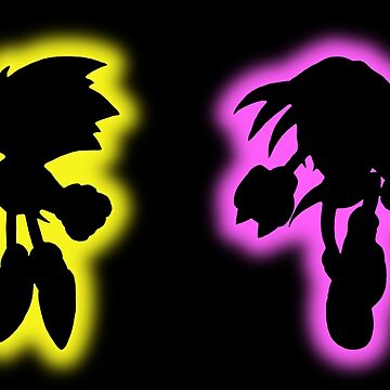 Super Sonic Hyper Knuckles glow black Art Print for Sale by AmaDeviant