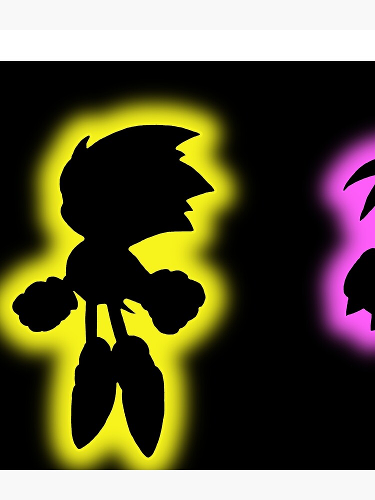 Super Sonic Hyper Knuckles glow black Art Print for Sale by AmaDeviant