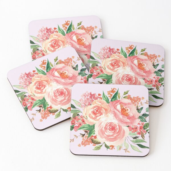 Item preview, Watercolor Blush Pink Spring Flower Floral Bouquet designed and sold by Nature Hues.